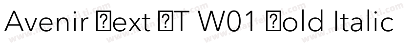 Avenir Next LT W01 Bold Italic字体转换
